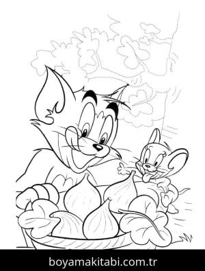 Tom Ve Jerry boyama sayfası – yaratıcılığı geliştirir, keyifli zaman