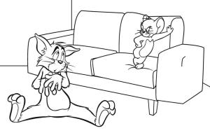 Tom Ve Jerry boyama sayfası,  coloring page, Tom ve Jerry Koltukta, 