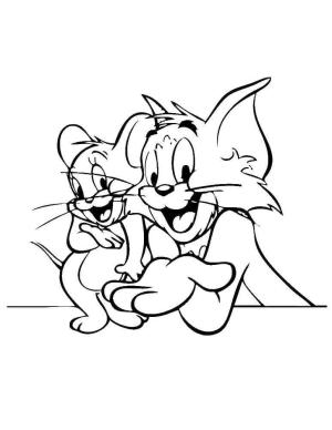 Tom Ve Jerry boyama sayfası,  coloring page, Normal Tom ve Jerry, 