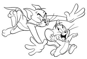 Tom Ve Jerry boyama sayfası,  coloring page, Tom, Jerry’yi Kovalar, 