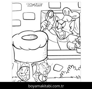 Tom Ve Jerry boyama sayfası – okul öncesi, evde etkinlik