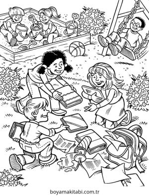 Topluluk Yardımcıları boyama sayfası – evde etkinlik, ücretsiz yazdır