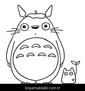 Totoro boyama sayfası – kolay boyama, eğitici aktivite