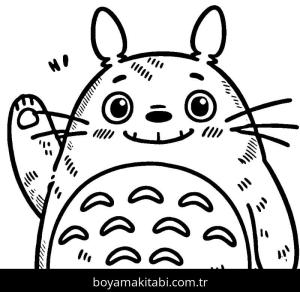 Totoro boyama sayfası – eğitici aktivite, yaratıcılık