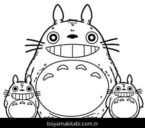 Totoro boyama sayfası – PDF indir, sevimli karakter