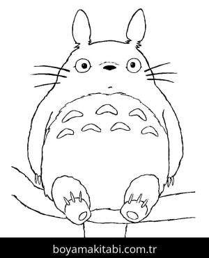 Totoro boyama sayfası – okul öncesi, evde etkinlik