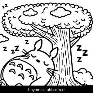 Totoro boyama sayfası – sanatsal çalışma, çocuklar için