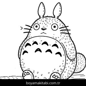 Totoro boyama sayfası – keyifli zaman, renkli çizimler