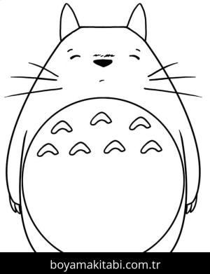 Totoro boyama sayfası – renkli çizimler, okul öncesi
