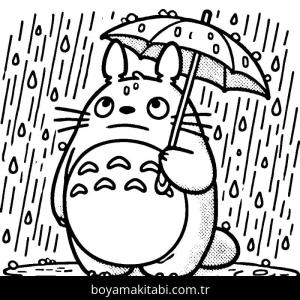 Totoro boyama sayfası – yaratıcılığı geliştirir, keyifli zaman