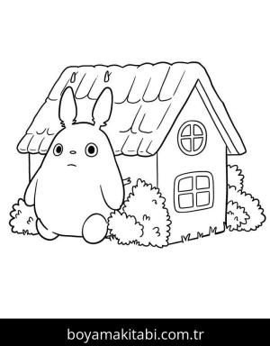 Totoro boyama sayfası – okul öncesi, evde etkinlik