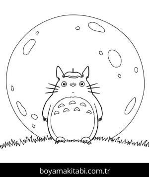 Totoro boyama sayfası – eğitici aktivite, yaratıcılık