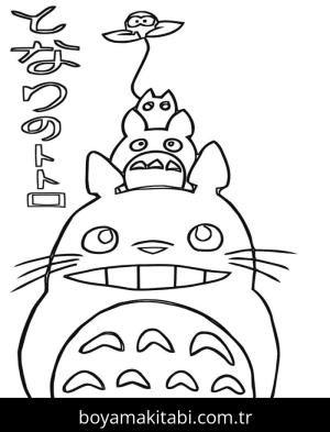 Totoro boyama sayfası – boyama çalışması, yaratıcılığı geliştirir