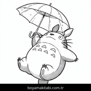 Totoro boyama sayfası – sanatsal çalışma, çocuklar için