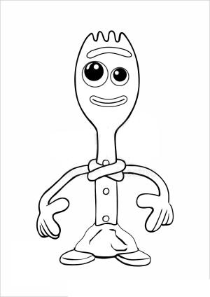 Oyuncak Hikâyesi boyama sayfası,  coloring page, Forky Oyuncak Hikayesi 4, 