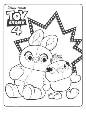 Oyuncak Hikâyesi boyama sayfası,  coloring page, Ducky ve Bunny Oyuncak Hikayesi 4, 