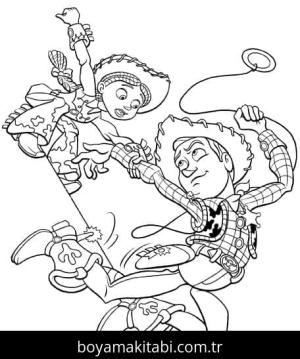 Toy Story boyama sayfası – sevimli karakter, sanatsal çalışma