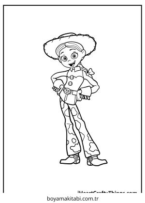 Toy Story boyama sayfası – çizgi film temalı, basit çizim
