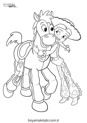 Toy Story boyama sayfası – sevimli karakter, sanatsal çalışma