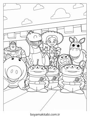 Toy Story boyama sayfası – çocuklar için, çizgi film temalı