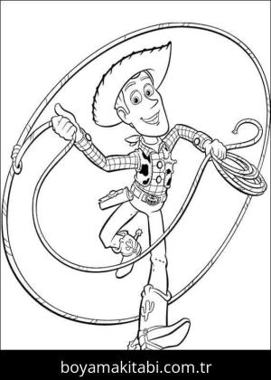 Toy Story boyama sayfası – basit çizim, kolay boyama