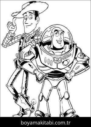 Toy Story boyama sayfası – eğlenceli etkinlik, el becerilerini geliştirir