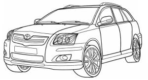 Toyota boyama sayfası,  coloring page, Toyota Avensis, 