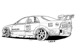 Toyota boyama sayfası,  coloring page, Toyota Chaser, 