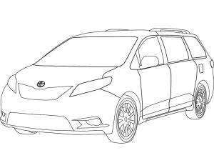 Toyota boyama sayfası,  coloring page, Toyota Sienna, 