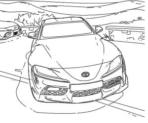 Toyota boyama sayfası,  coloring page, Toyota GR Supra, 