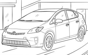 Toyota boyama sayfası,  coloring page, Toyota Prius, 