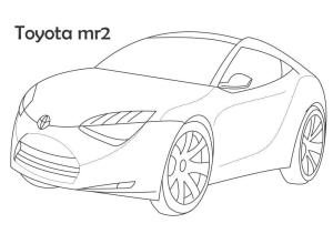 Toyota boyama sayfası,  coloring page, Toyota MR2, 