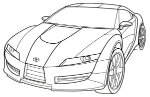 Toyota boyama sayfası,  coloring page, Güzel Toyota arabası, 