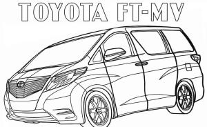 Toyota boyama sayfası,  coloring page, Toyota FT-MV, 