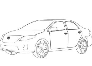 Toyota boyama sayfası,  coloring page, Toyota Corolla, 