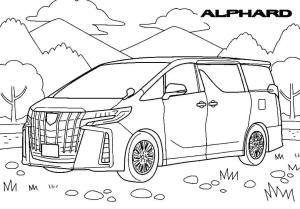 Toyota boyama sayfası,  coloring page, Toyota Alphard, 