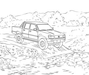 Toyota boyama sayfası,  coloring page, Toyota araba resmi, 