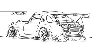 Toyota boyama sayfası,  coloring page, Toyota Sports 800, 