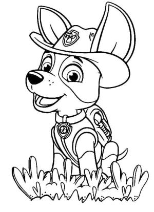 Tracker Paw Patrol boyama sayfası,  coloring page, Tracker Paw Patrol Yazdır, 