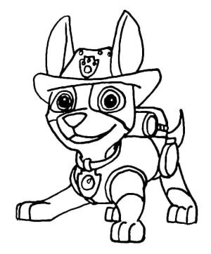 Tracker Paw Patrol boyama sayfası,  coloring page, Tracker anahat resmi, 