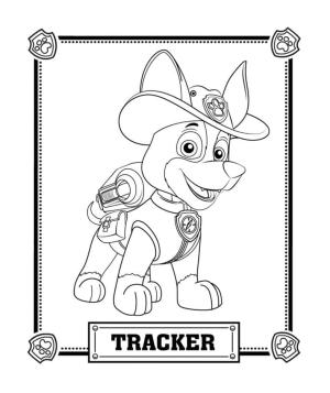 Tracker Paw Patrol boyama sayfası,  coloring page, Tracker resmi, 