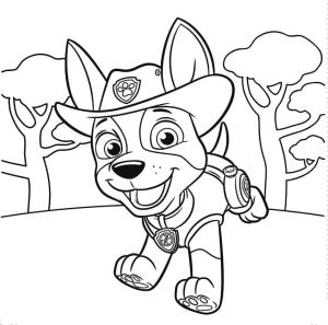 Tracker Paw Patrol boyama sayfası,  coloring page, Paw Patrol’dan Tracker, 