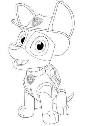 Tracker Paw Patrol boyama sayfası,  coloring page, Sevimli Tracker Paw Patrol resim, 