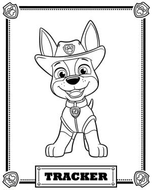 Tracker Paw Patrol boyama sayfası,  coloring page, Paw Patrol Tracker, 