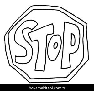 Trafik İşaretleri boyama sayfası – yaratıcılık, eğlenceli etkinlik