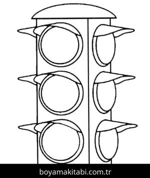 Trafik İşaretleri boyama sayfası – yaratıcılık, eğlenceli etkinlik
