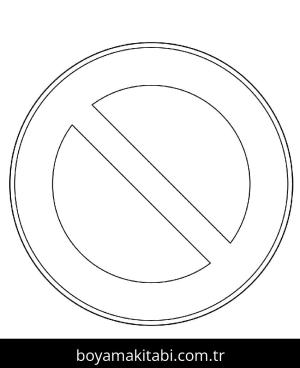 Trafik İşaretleri boyama sayfası – eğlenceli etkinlik, el becerilerini geliştirir