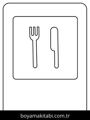 Trafik İşaretleri boyama sayfası – keyifli zaman, renkli çizimler