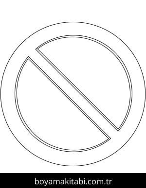 Trafik İşaretleri boyama sayfası – çocuklar için, çizgi film temalı