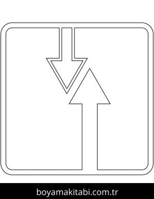 Trafik İşaretleri boyama sayfası – çocuk aktivitesi, PDF indir